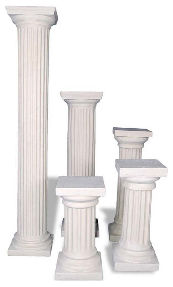 Doric Column, Limestone, 13x13x95