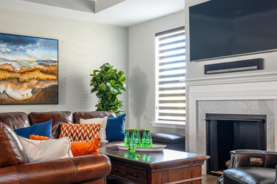 Inspiration for a modern family room remodel in Cincinnati