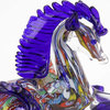 GlassOfVenice Murano Glass Millefiori Kneeling Horse