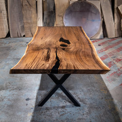 Walnut Single Slab Table #344 - Dining Tables