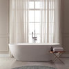 68.5 in. Free Standing Solid Surface Soaking Tub in Matte White
