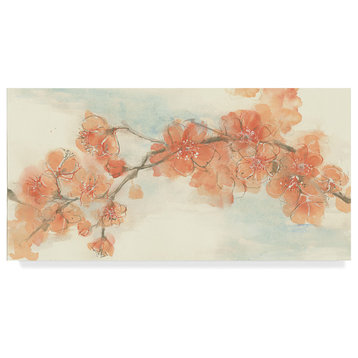 Chris Paschke 'Peach Blossom Ii' Canvas Art, 24"x12"