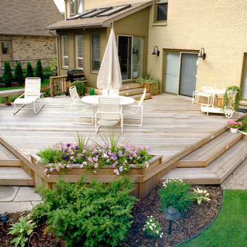 Cedar decks by Hickory Dickory Decks.