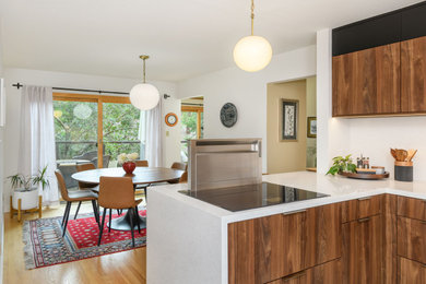 Example of a minimalist kitchen design in San Francisco