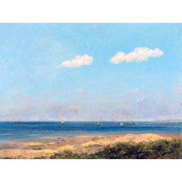 Tile Mural Landscape Of Sea By Gustave Courbet, 6"x8", Matte