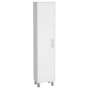 Dryden Tall Narrow Storage Cabinet, White