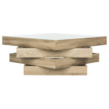 Safavieh Anwen Mid-Century Geometric Wood Coffee Table