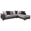 American Furniture Classics Casual Comfort Charcoal & Black L Shaped Sectional