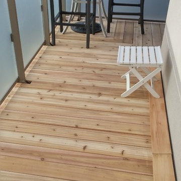 Basketweave Cedar Natural Decking