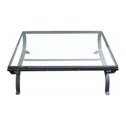 Herndon & Merry Wrought Iron and Glass Coffee Table - Products