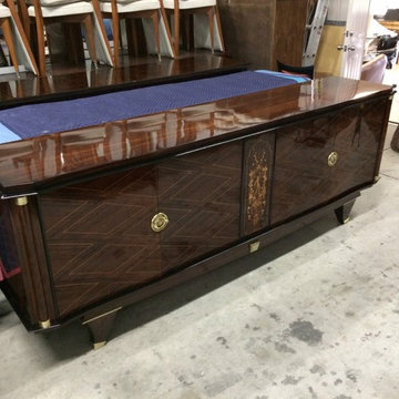 French Art Deco sideboard/ buffet Jules Leleu  after refinish .
