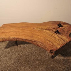 Rustic Coffee table with copper legs. - Furniture