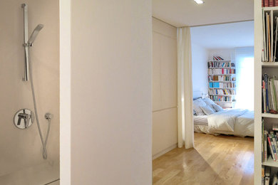 Cette image montre une chambre design.