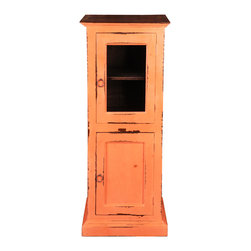 Sunset Trading Cottage Glass Door Storage Cabinet - Storage Cabinets