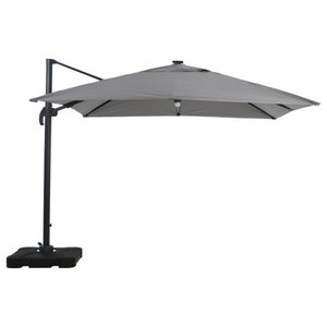 Gdf Studio Sonoma Outdoor Water Resistant Canopy Umbrella With Solar Light Stip Contemporary Outdoor Umbrellas By Gdfstudio