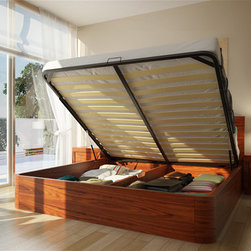 CondoBed Company - Corzano Walnut Storage Bed - Beds