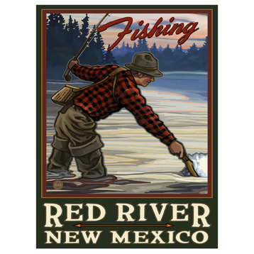 Paul A. Lanquist Red River New Mexico Evening Fly Art Print, 9"x12"