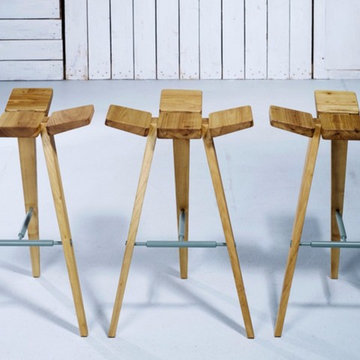 Elm Wood Kitchen Island Stool