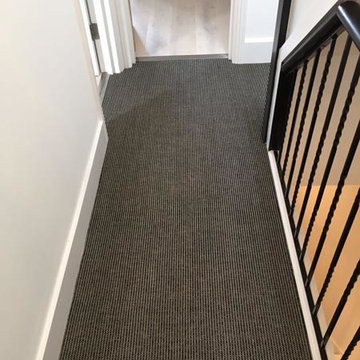 Grey Striped Carpet to Stairs in North London