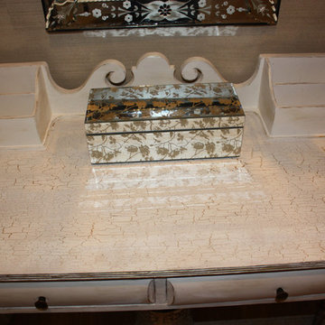 Antiqued Distressed Vanity and Chair