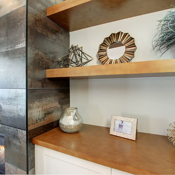 Feature Wall with Linear Fireplace | Thorold, Ontario