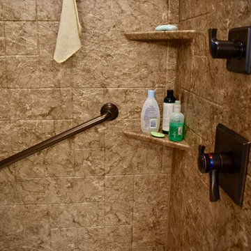 Spacious Acrylic Shower | Full Bathroom Remodel