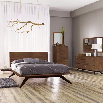 Modern Wood Platform Beds: Astrid (Walnut)