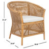 Safavieh Jessica Rattan Accent Chair, White/Honey Brwn Wash