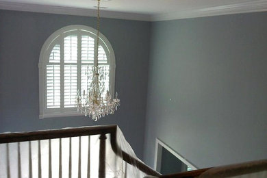 Staircase - mid-sized transitional staircase idea in Charlotte
