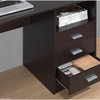 Scranton & Co 3-Drawer Wood Computer Desk with Shelf in Espresso/Wenge