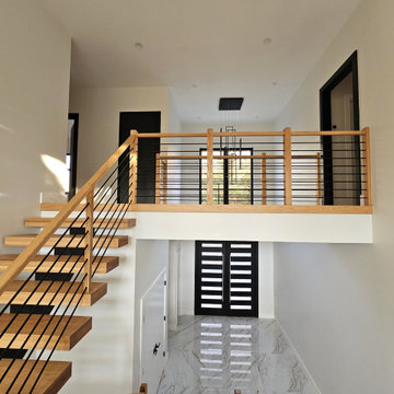 Project #143 | Floating Red Oak Staircase