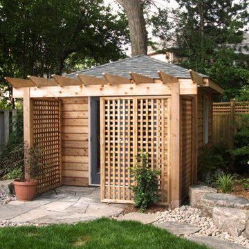 Garden Shed with Trellis