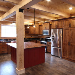 Coe Hill, Ontario   Rustic Wormy Ash Cottage Kitchen - Products
