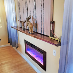 Live Edge Walnut Mantle - Display And Wall Shelves 