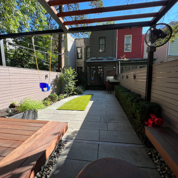 Shady Garden Deck and Pergola Renovation