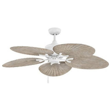 Nature Inspired Leaf-Shaped 5-Blade Ceiling Fan Streamlined Silhouette and