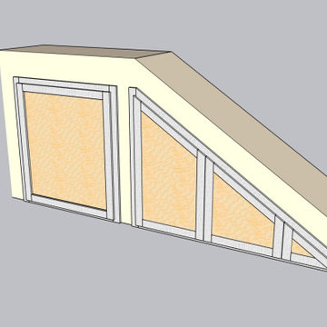 Custom Under-Stair Storage 3D Design Rendering