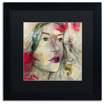 'Ana Lucia' Matted Framed Canvas Art by Andrea