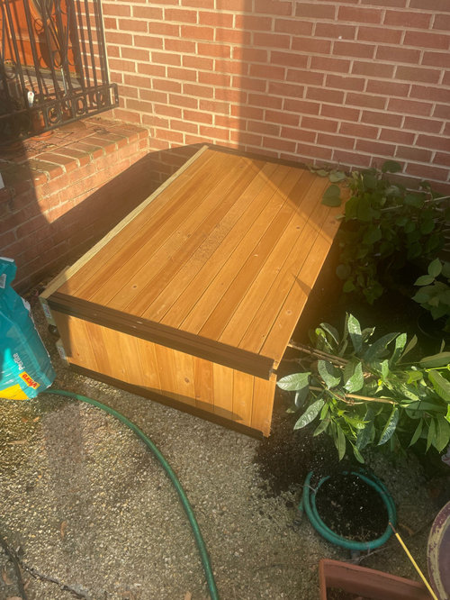 Extra large planter tipping over