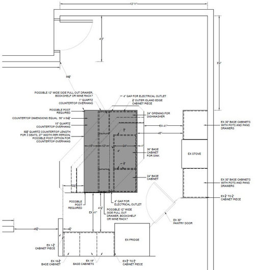 Is my kitchen island too big?