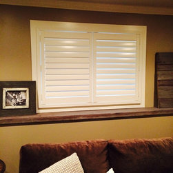 Custom shutter in lower level - Window Treatments
