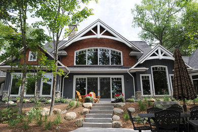 Inspiration for a craftsman two-story mixed siding exterior home remodel in Toronto