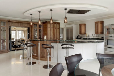Luxury Milan style Walnut and Painted Kitchen