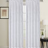 Nobhill Semi Sheer Fabric Curtain, 50"x63", White/Gray