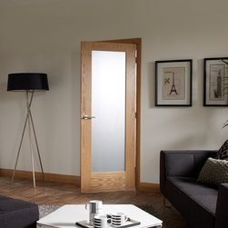 Pattern 10 Oak Clear Glazed Door - Internal Doors