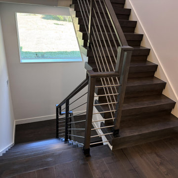 Project #137 | Maple Staircase with Stainless Steel Railing