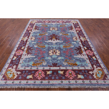 Hand Knotted William Morris Wool Rug 8' 0" X 10' 0" - Q13610