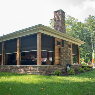 Outdoor Living Space with Motorized Screens