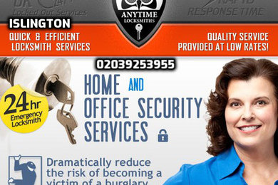 Anytime Locksmiths Islington | 02039253955 | The Professional Locksmith Services