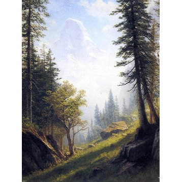Albert Bierstadt Among the Bernese Alps, 21"x28" Wall Decal Print